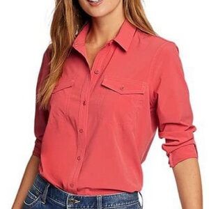 Eddie Bauer Departure 2.0 Long Sleeve Shirt in Chili Red